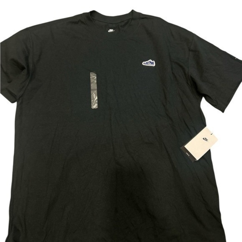 Nike Black Short Sleeve Men's Tee with shoe Logo Large